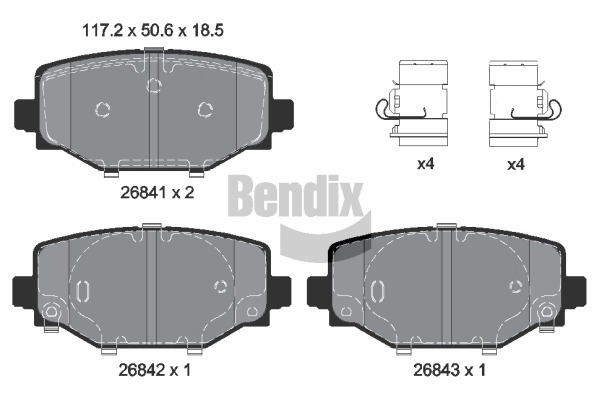 LP3931 Delphi Колодки гальмівні задні, дискові