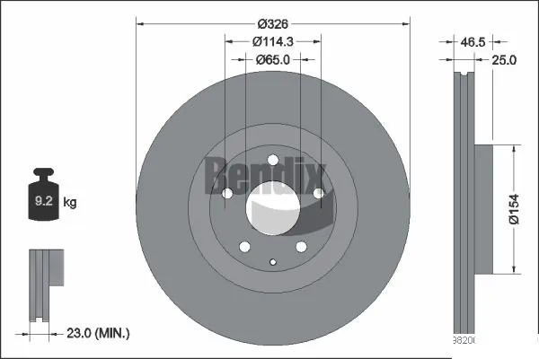 0986479J27 Bosch Гальмо дискове переднє