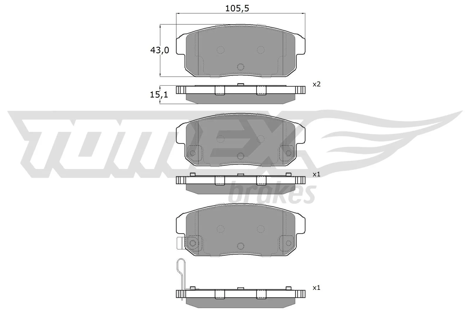 Колодки гальмівні задні, дискові на Mazda RX-8  SE