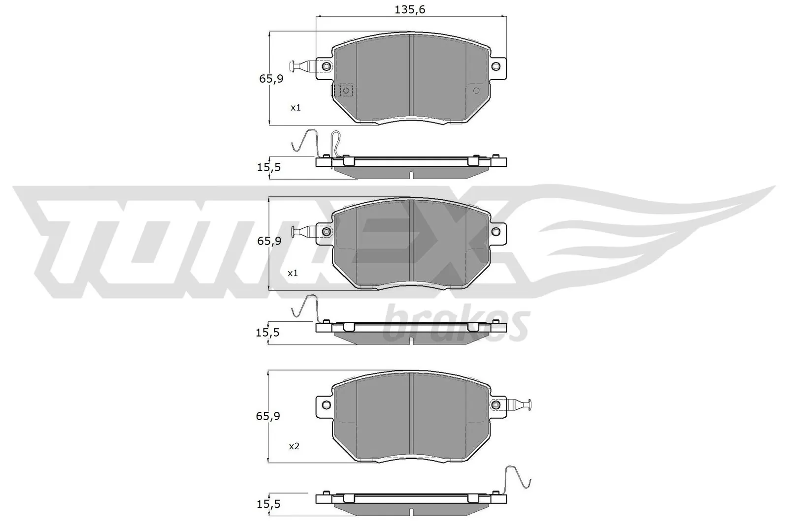 Передні гальмівні колодки на Nissan Altima L31 