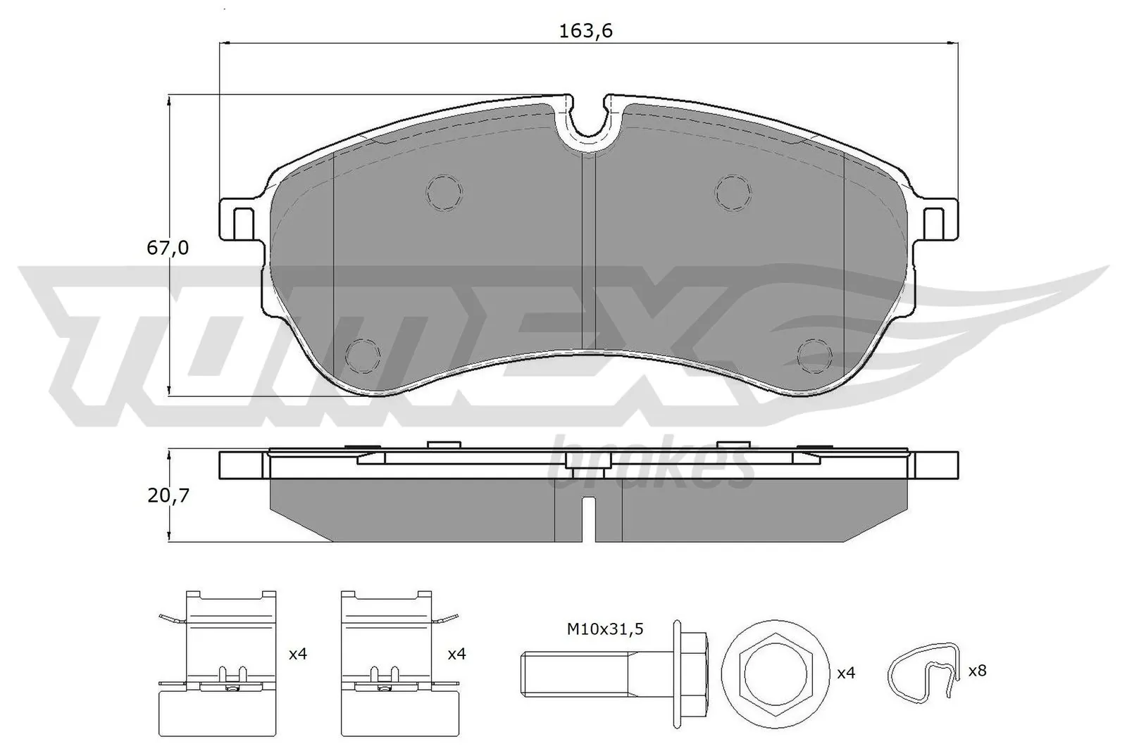 Передні тормозні колодки KBP10092 Kavo Parts