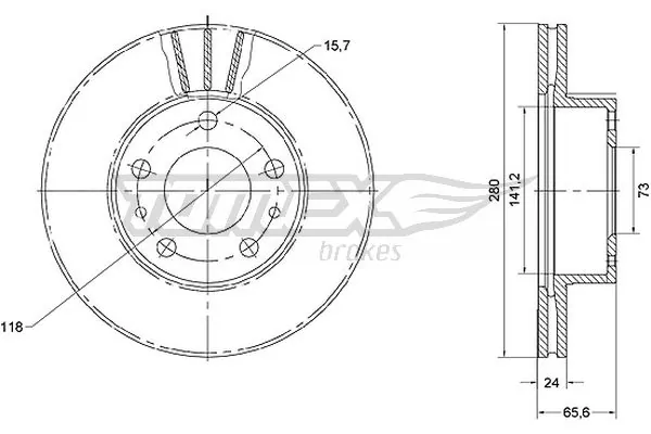 Диск переднього гальма BRP BD6984 ціна, від 38.13 USD