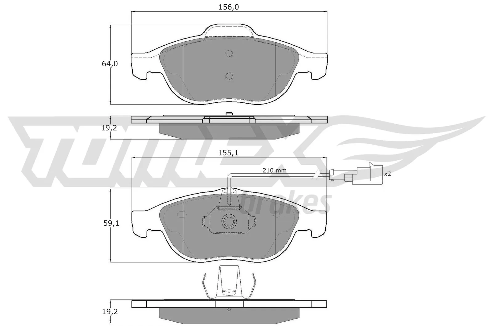  Передні тормозні колодки Alfa Romeo 147 