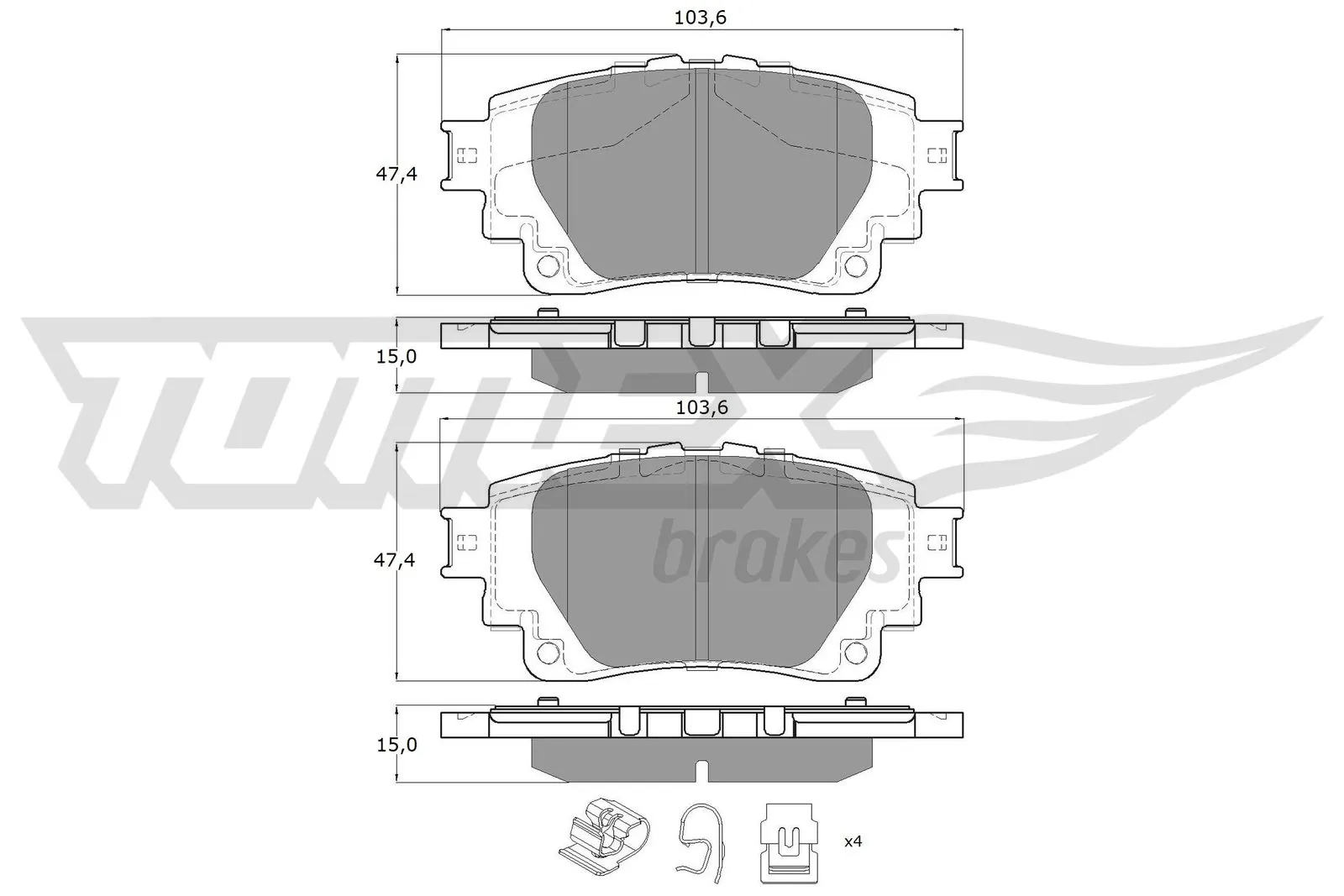 Задні гальмівні колодки CTR GK1529 ціна, від 23.48 USD