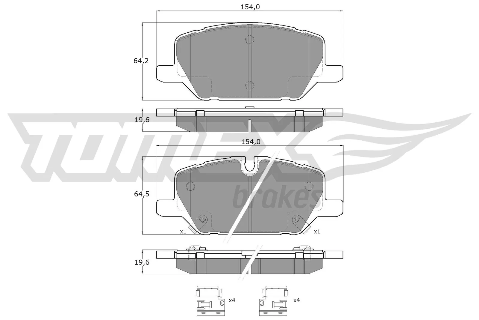 Задні дискові колодки Dodge Journey 