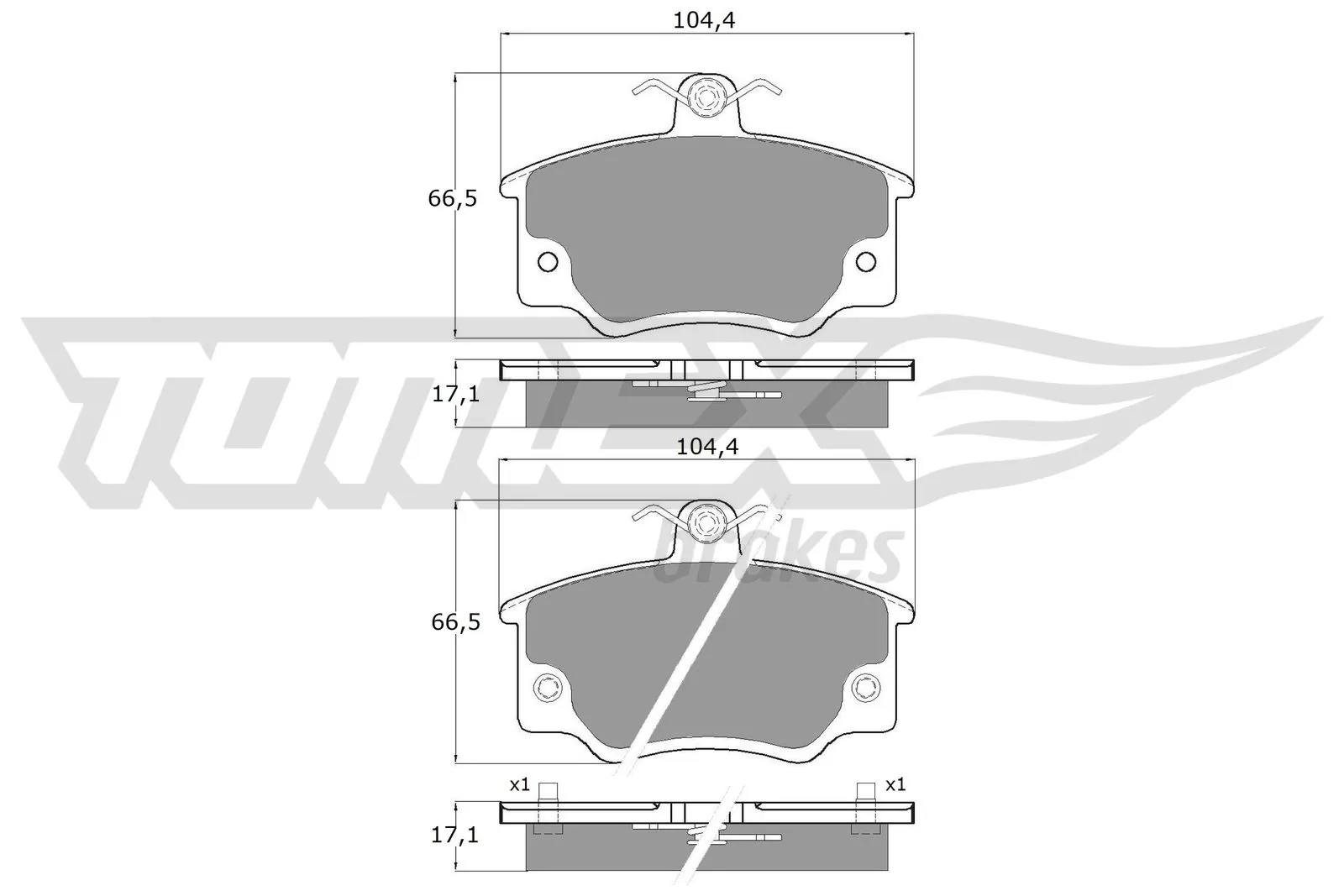 Гальмівні колодки JC Premium C1F002PR ціна, від 12.27 USD