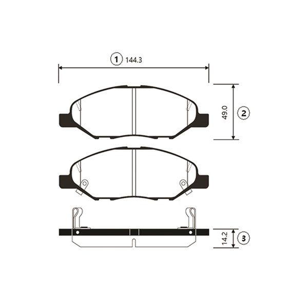Гальмівні колодки CTR GK0742 ціна, від 21.56 USD