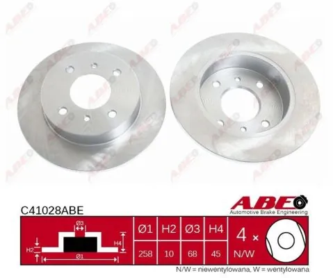 Задні дискові гальма ABE C41028ABE ціна, від 17.94 USD