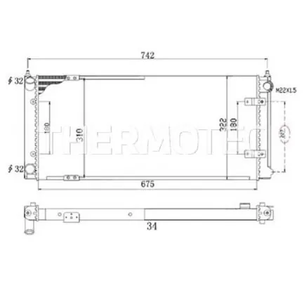 Радіатор основний Thermotec D7W028TT ціна, від 42.64 USD