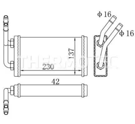 Радіатор пічки (обігрівача) Thermotec D6G010TT ціна, від 33.96 USD