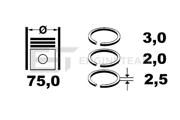 Купити 8921700000 NE/NPR Кільця поршневі на 1 циліндр, STD.