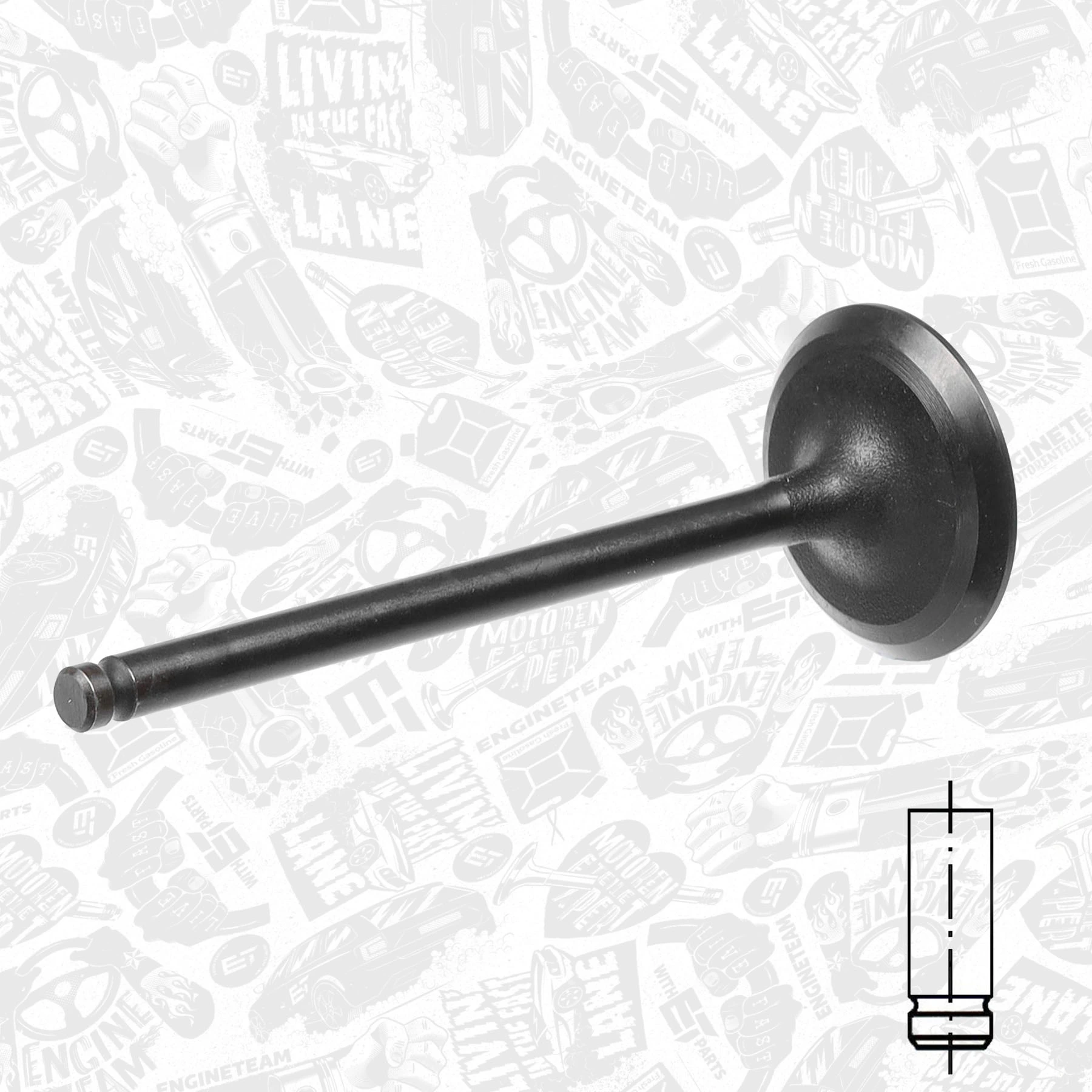 Клапан впускний Masterkit 77BV102 ціна, від 3.97 USD
