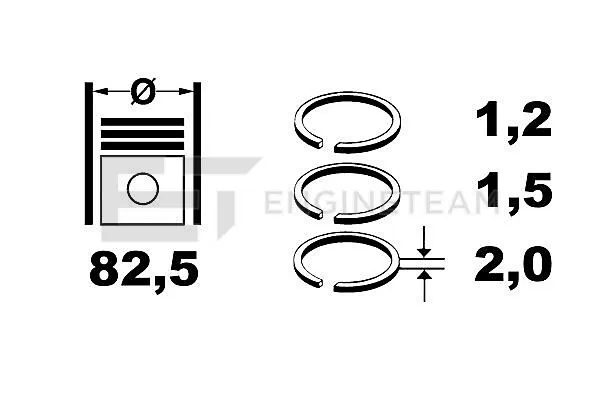 Купити 8950520000 NE/NPR Кільця поршневі на 1 циліндр, STD.
