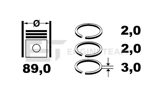 Купити 23265STD Riken Маслоз'емні кільця, стандартні