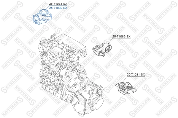  Подушка (опора) двигуна, права Mazda 2 1