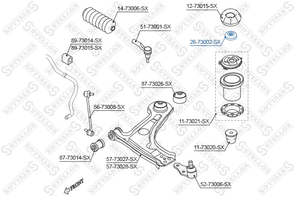 Підшипник опорний амортизатора, переднього 94535236 Sachs