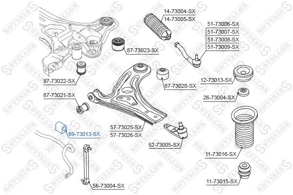 Подушка стабілізатора Euroex EX35092 ціна, від 1.73 USD