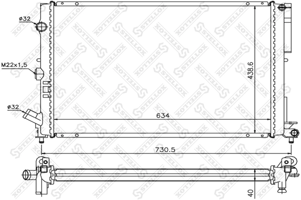 6025310088 Renault (RVI) Радіатор охолодження двигуна