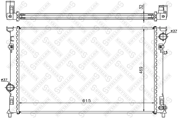 Радіатор основний Polcar 2431081 ціна, від 97.57 USD