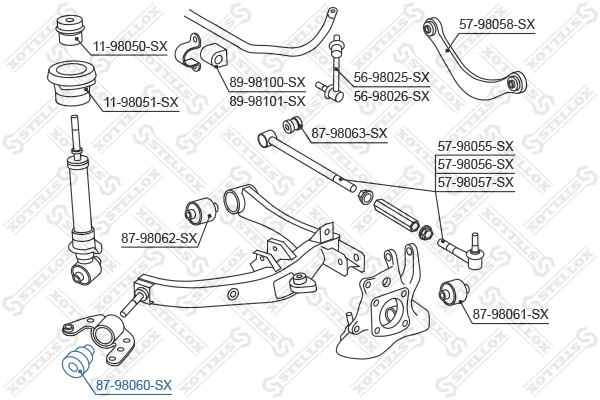 Сайлентблок заднього нижнього важеля Longho LHC9141 ціна, від 10.14 USD