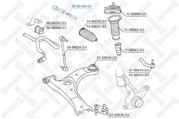 Тяга рульова Motorherz M50901NW