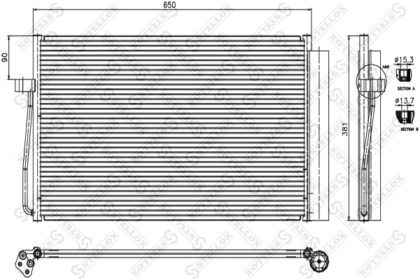 Конденсатор кондиціонера AND 42260022 ціна, від 97.14 USD