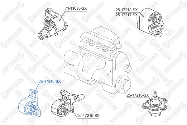 Купити Подушка двигуна передня Honda Civic VII EU, EP, EV