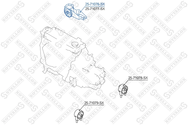 Права подушка двигуна SAT STEG2139060F ціна, від 60.92 USD