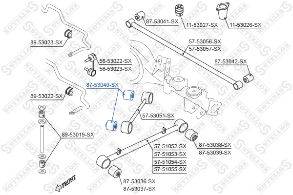 Купити 552704H100 Hyundai/Kia Сайлентблок заднього поздовжнього верхнього важеля