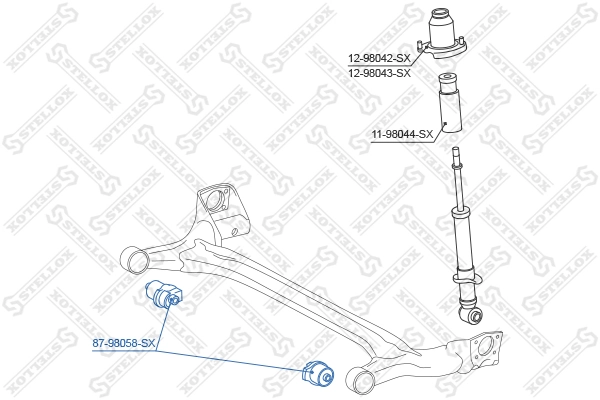 Купити Сайлентблок задньої балки Toyota Corolla  E12