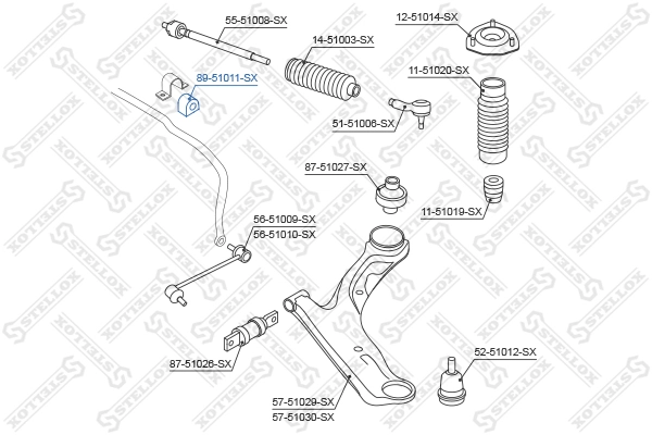 Купити 5481326100 Parts-Mall Подушка стабілізатора передня