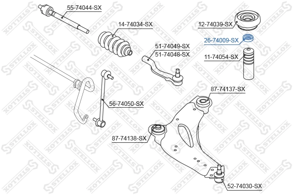 Підшипник опорний амортизатора, переднього 5432500QAB Nissan/Infiniti