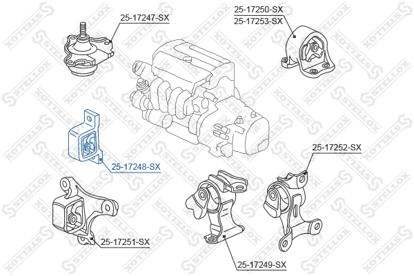 Купити Подушка двигуна передня Honda CR-V II RD
