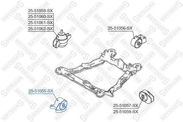 219102D000 Car-dex Подушка передньої опори двигуна