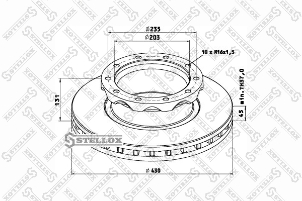 Диск переднього гальма Danblock 540301DB ціна, від 157.17 USD
