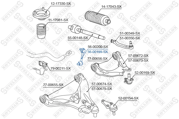 Стійка стабілізатора переднього, права 4056A193 Chrysler