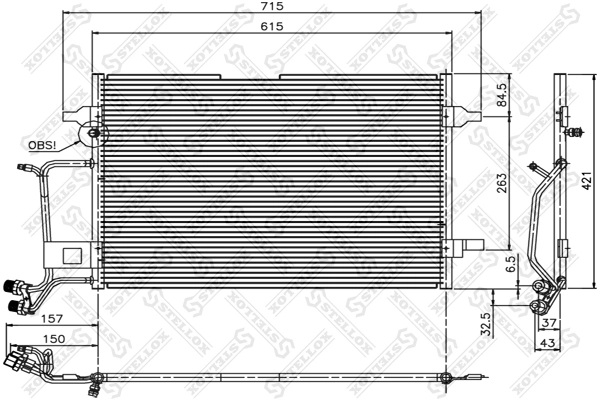 Купити Радіатор кондиціонера Audi A4 Avant B5 8D5