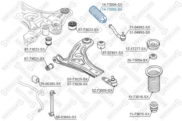 1473005SX Stellox Пильник рульової