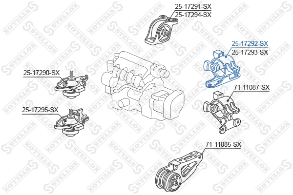 2517292SX Stellox Опора кпп