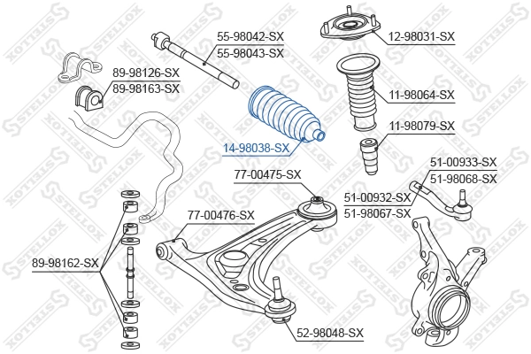 Купити Пильник рульової рейки Toyota Yaris  SP90