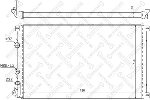 Радіатор основний Polcar 604108A4 ціна, від 48.09 USD