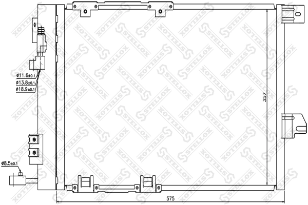 Конденсатор кондиціонера Polcar 5508K8C1S ціна, від 68.65 USD