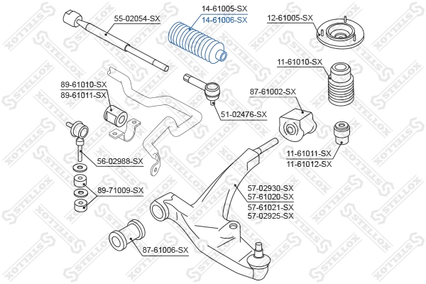 Купити Пильник рульової рейки Suzuki Baleno  EG