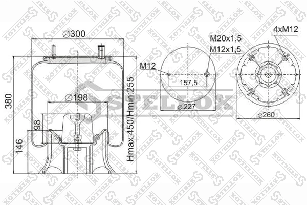 RML75267C6 Blacktech Ресора пневматичної підвіски