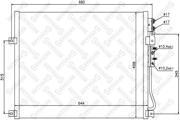 Радіатор кондиціонера K55116928AB Chrysler
