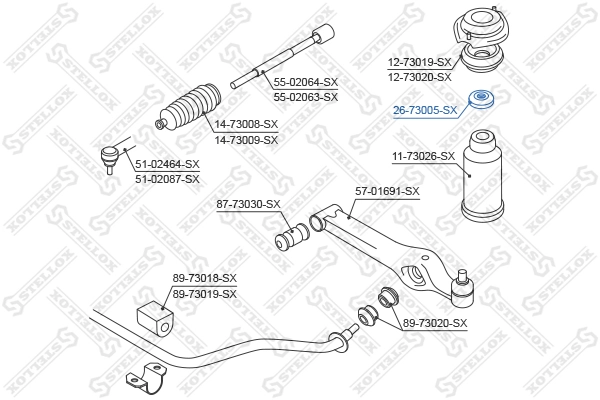 4174460B00 Subaru Підшипник опори амортизатора