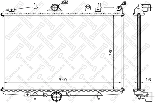 Радіатор основний Polcar 233208A1 ціна, від 57.32 USD