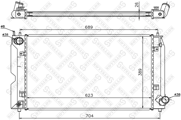 Радіатор основний Toyota Corolla седан (E12) (2002 - 2006) ціна, від 69.32 USD