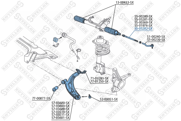 Тяга рульова поперечна Polcar F513 ціна, від 13.30 USD