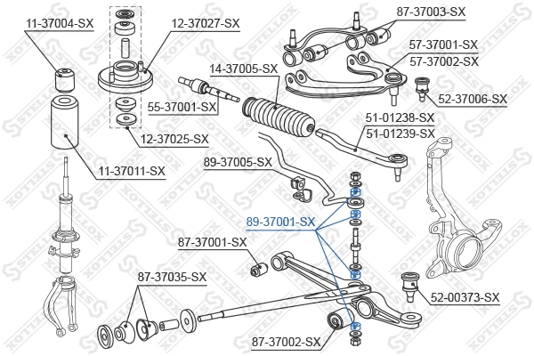 NMS4014 NIPPON MOTORS Втулка стійки переднього стабілізатора